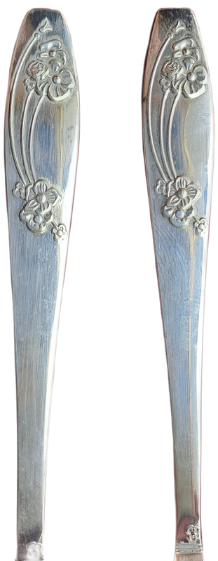 Vintage Reg.Design Priestley & Moore Sheffield England EPNS A1 Kiddies Cutlery Fork and spoon -boxed