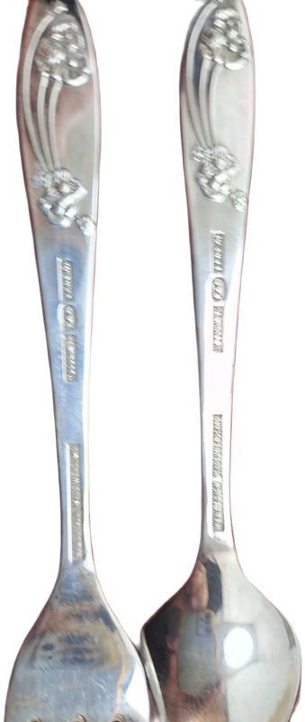 Vintage Reg.Design Priestley & Moore Sheffield England EPNS A1 Kiddies Cutlery Fork and spoon -boxed