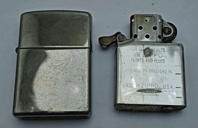 Vintage Pre-Owned Zippo Lighter 05 Bradford .P.A Made in U.S.A- Good Spark -need service