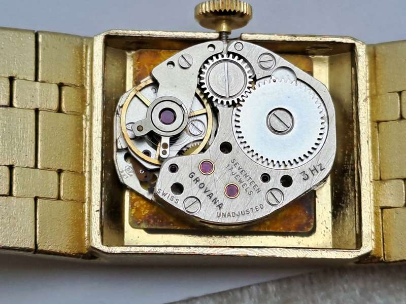 Two Vintage SWISS  Grovana Ladies Gold Plated Mechanical Watches each with 17 Jewels -NOT WORKING