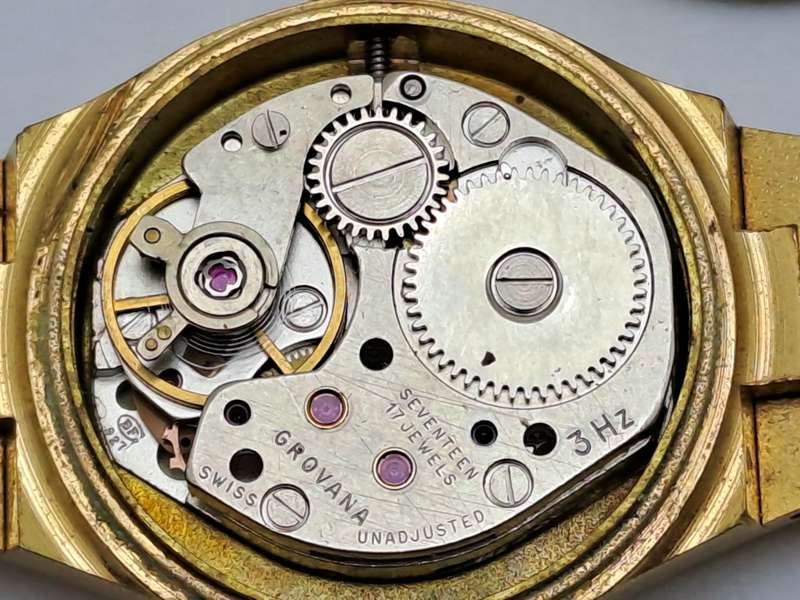 Two Vintage SWISS  Grovana Ladies Gold Plated Mechanical Watches each with 17 Jewels -NOT WORKING