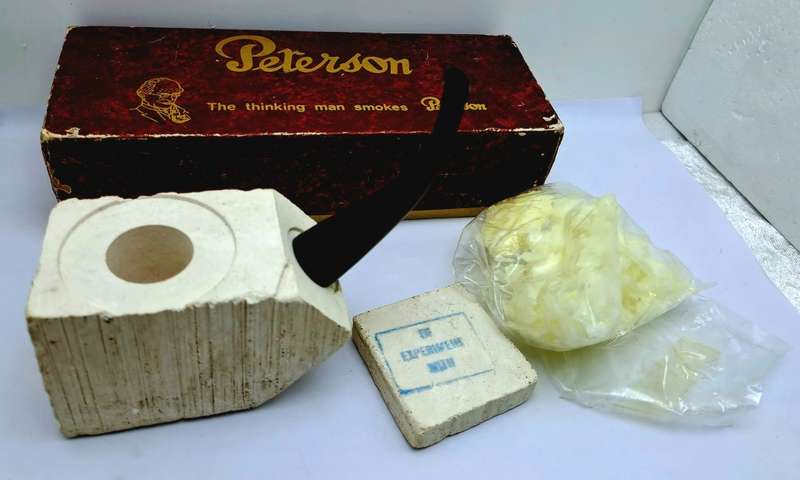 Vintage 1960`s THE KARVIT YOURSELF PIPE kit Genuine Block Meershaum By Peterson Ireland-Uncarved