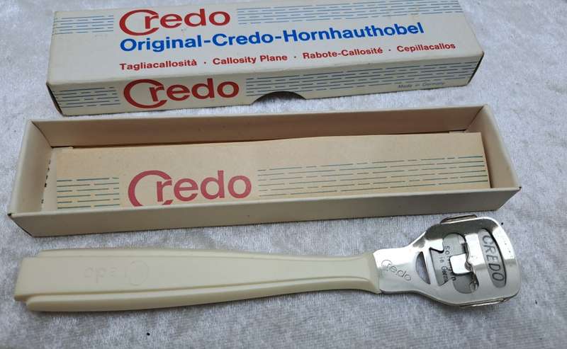 Original Vintage Credo Hornhauthobel Callosity Plane -UnUsed -Boxed made in Germany