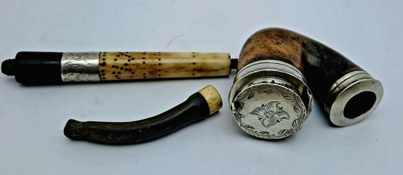 Antique Smoking Pipe -No Markings- Need repairs pieces not Fitting together..