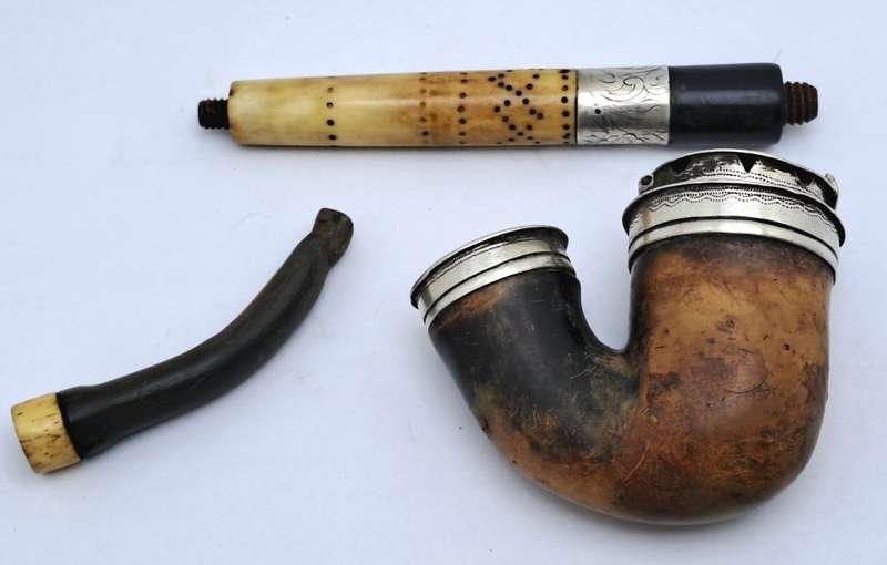 Antique Smoking Pipe -No Markings- Need repairs pieces not Fitting together..