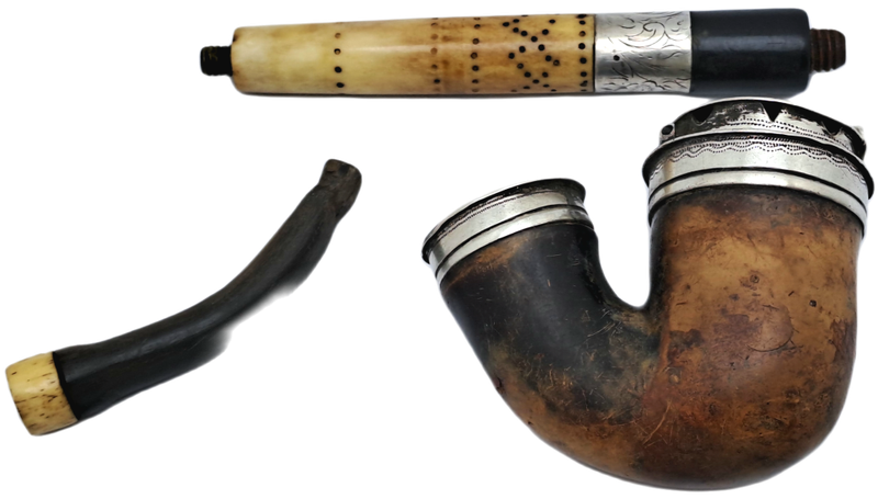 Antique Smoking Pipe -No Markings- Need repairs pieces not Fitting together..