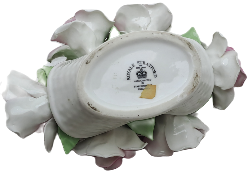 Vintage Hand Crafted ROYALE STRATFORD Floral Posy Vase Made in England 8,5cm x 15cm x 10cm