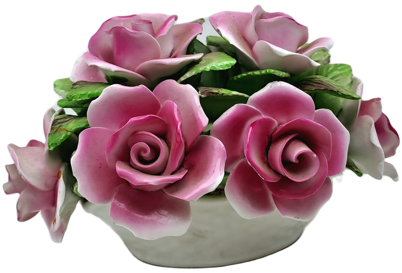 Vintage Hand Crafted ROYALE STRATFORD Floral Posy Vase Made in England 8,5cm x 15cm x 10cm