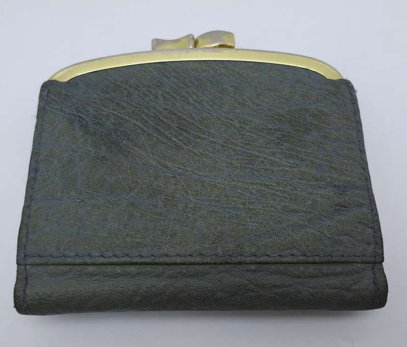 Vintage Genuine Wild Buffalo Leather Handmade Ladies wallet for Notes and Coins
