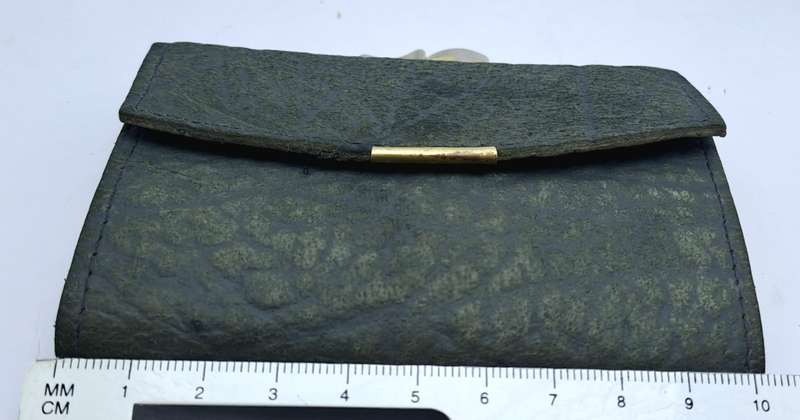 Vintage Genuine Wild Buffalo Leather Handmade Ladies wallet for Notes and Coins