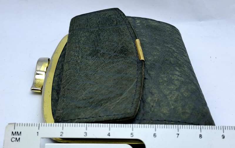 Vintage Genuine Wild Buffalo Leather Handmade Ladies wallet for Notes and Coins