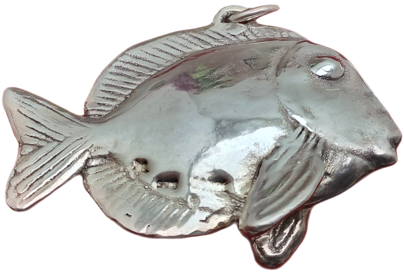 Vintage Sterling Silver Fish Pendant- Unused with No Engraving on It -8,37 Grams