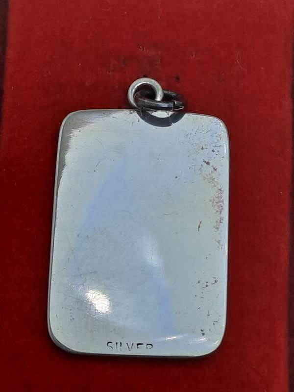 Vintage Sterling Silver Disc with Heidi Pendant- Unused with No Engraving on It -5,85 Grams.
