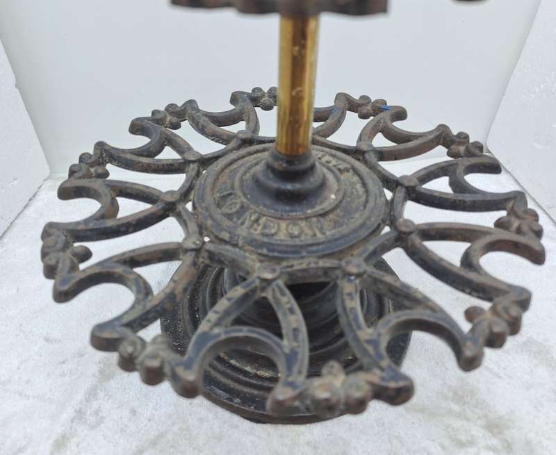 Antique Victorian 2 Tier Cast Iron Office Rubber Stamp Holder can also store Smoking Pipes
