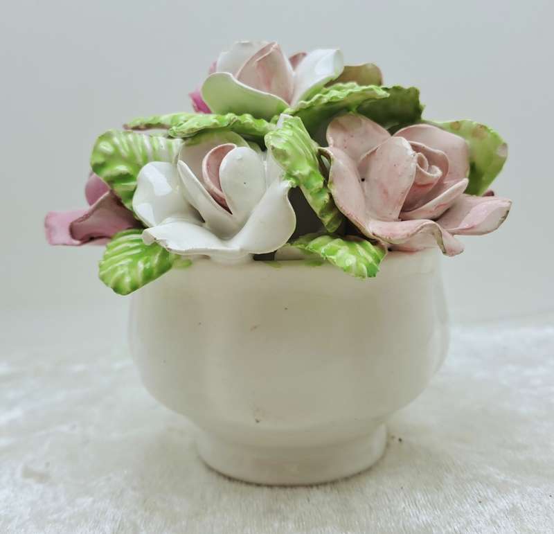 Vintage Floral Bone China Posy Vase Hand made by the floral bone China Co Durban.