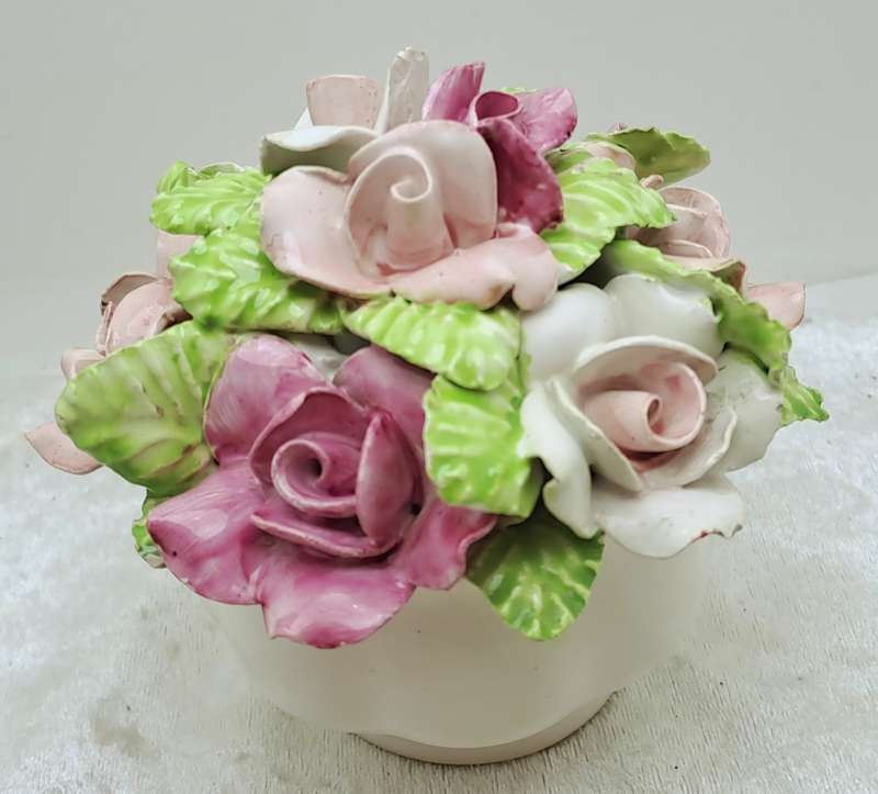 Vintage Floral Bone China Posy Vase Hand made by the floral bone China Co Durban.