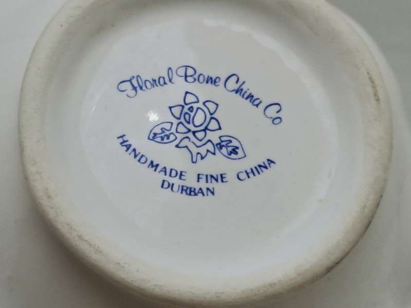 Vintage Floral Bone China Posy Vase Hand made by the floral bone China Co Durban.