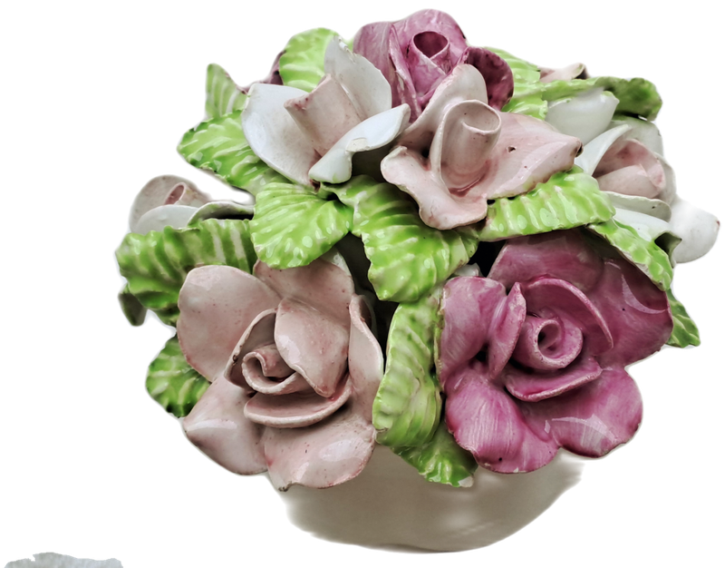 Vintage Floral Bone China Posy Vase Hand made by the floral bone China Co Durban.
