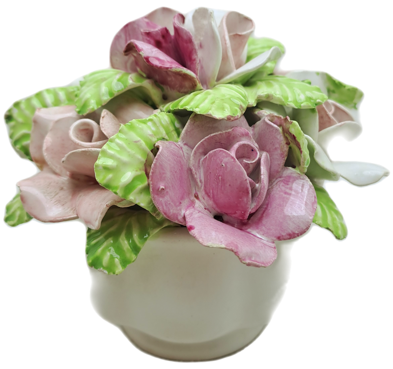 Vintage Floral Bone China Posy Vase Hand made by the floral bone China Co Durban.