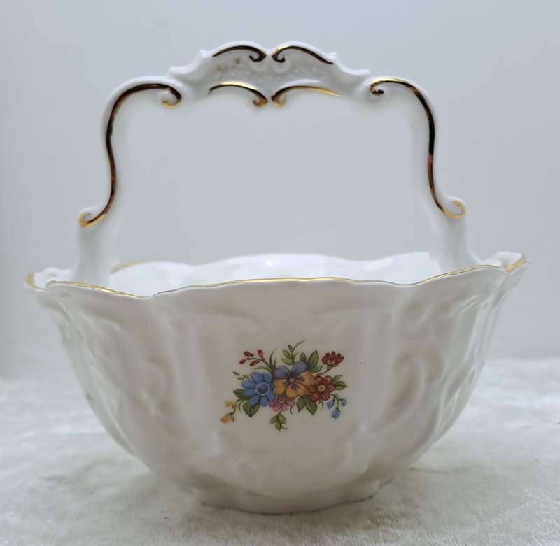 Vintage Queens Rosina Fine Bone China Sugar Basket made in England