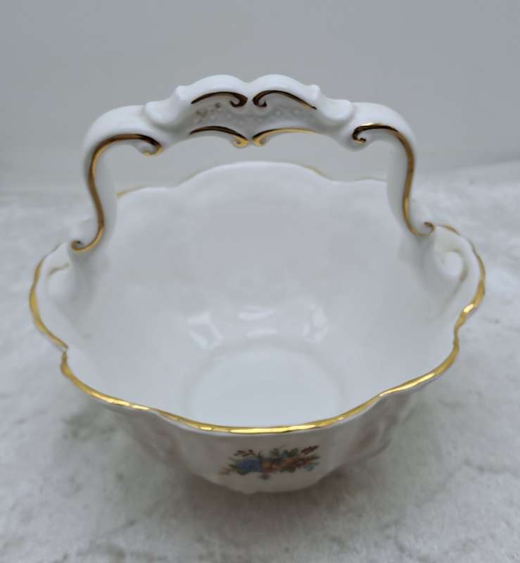 Vintage Queens Rosina Fine Bone China Sugar Basket made in England