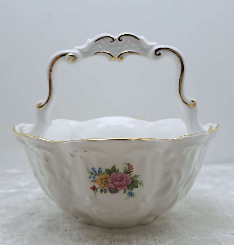 Vintage Queens Rosina Fine Bone China Sugar Basket made in England