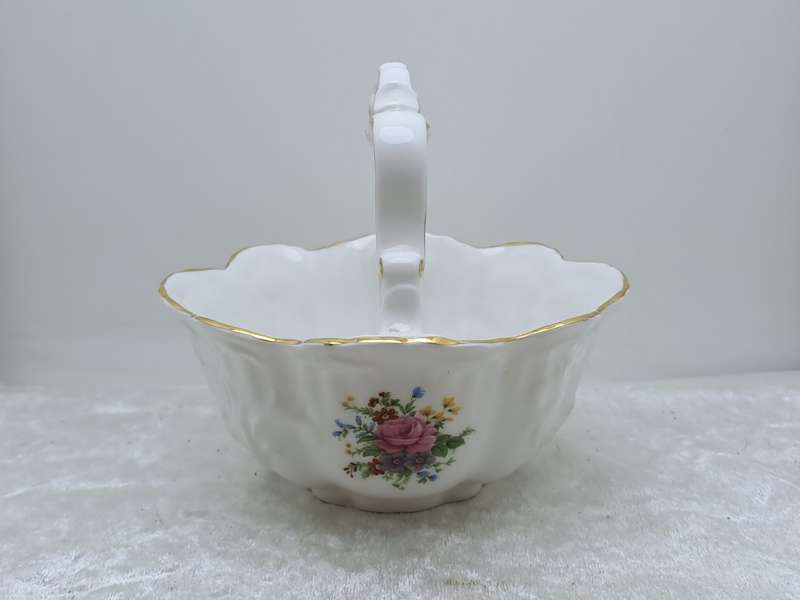 Vintage Queens Rosina Fine Bone China Sugar Basket made in England
