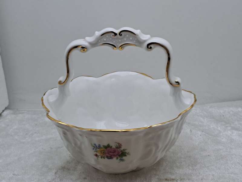 Vintage Queens Rosina Fine Bone China Sugar Basket made in England
