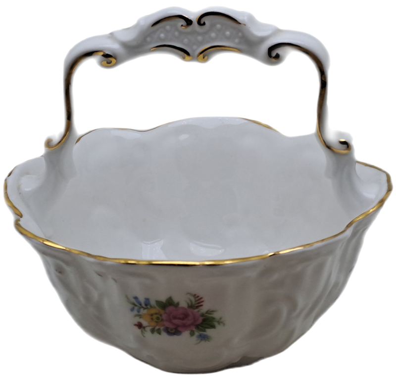 Vintage Queens Rosina Fine Bone China Sugar Basket made in England