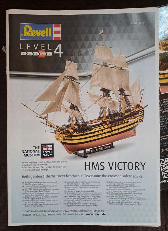 HMS Victory Royal Navy Model Ship by Revell Level 4-269 Parts-FULL KIT -  Scale 1:225- in Box