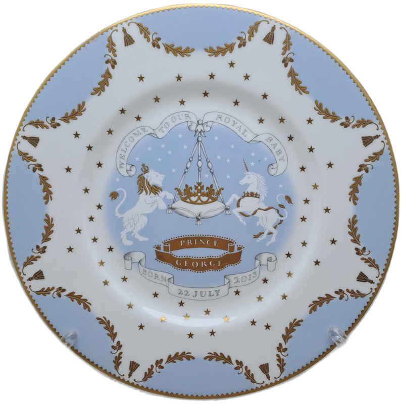 A Royal Collection Trust Plate to Commemorate the Birth of Prince George 22 July 2013.