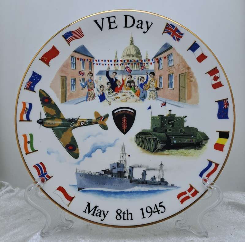 1945-1995 To Commemorate the cessation of the War in Europe and the Far East bone China Sevarg Plate
