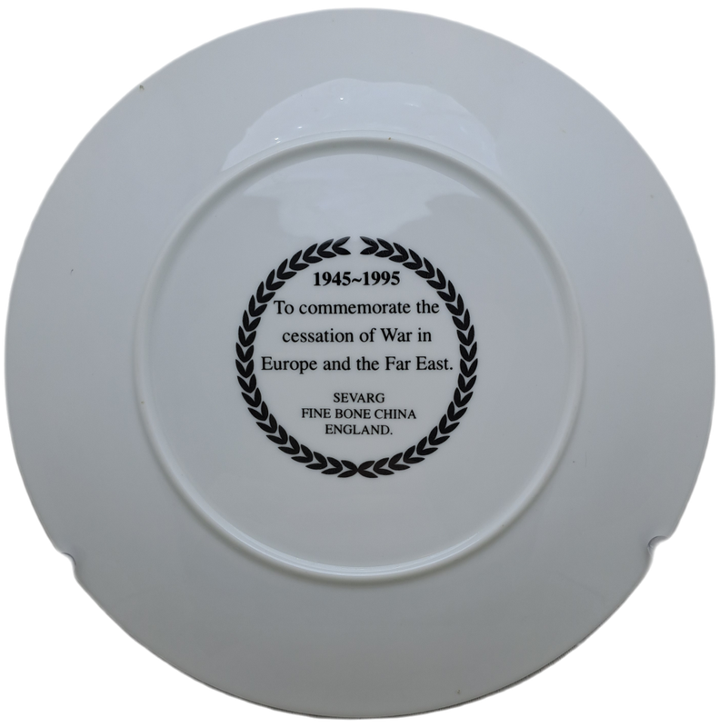 1945-1995 To Commemorate the cessation of the War in Europe and the Far East bone China Sevarg Plate