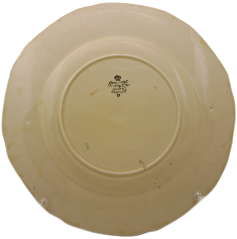 Vintage 1930`s Crown Ducal Florentine plate 266mm (Glase have some Grazing due to age)