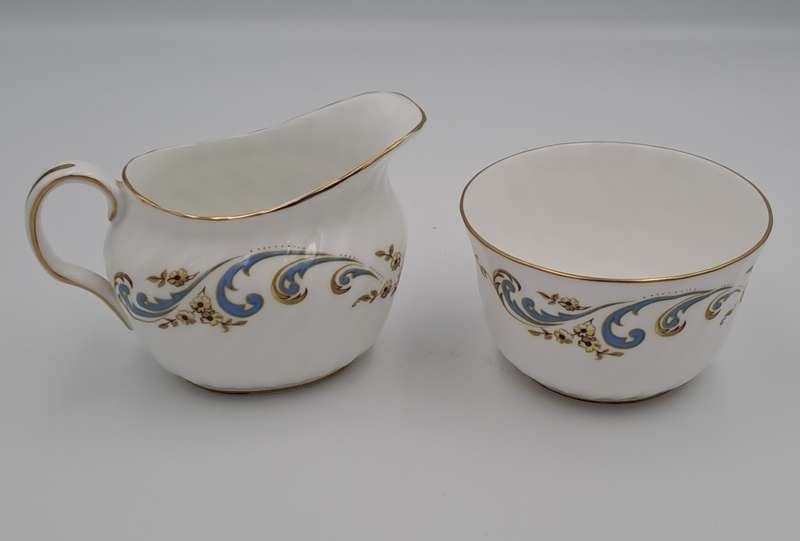 Vintage Royal Grafton MARLBOROUGH Pattern SMALL Sugar Bowl and Creamer -Fine Bone China