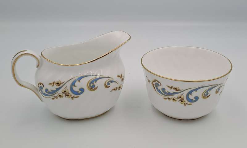 Vintage Royal Grafton MARLBOROUGH Pattern SMALL Sugar Bowl and Creamer -Fine Bone China
