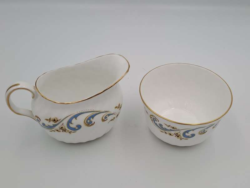 Vintage Royal Grafton MARLBOROUGH Pattern SMALL Sugar Bowl and Creamer -Fine Bone China