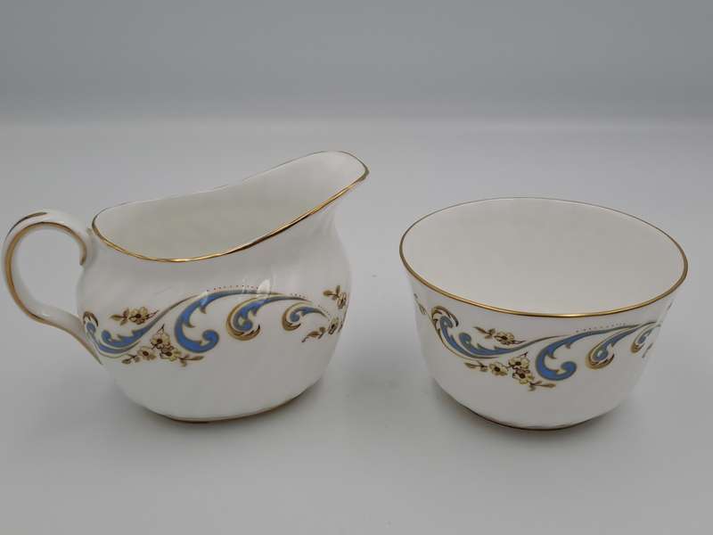 Vintage Royal Grafton MARLBOROUGH Pattern SMALL Sugar Bowl and Creamer -Fine Bone China