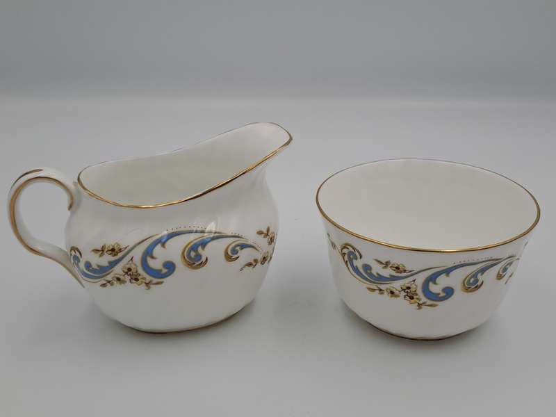 Vintage Royal Grafton MARLBOROUGH Pattern SMALL Sugar Bowl and Creamer -Fine Bone China