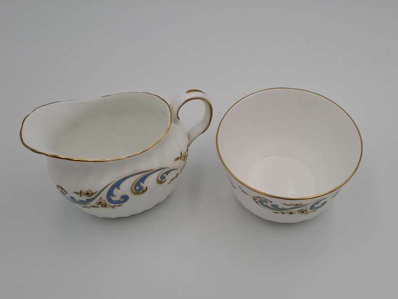 Vintage Royal Grafton MARLBOROUGH Pattern SMALL Sugar Bowl and Creamer -Fine Bone China