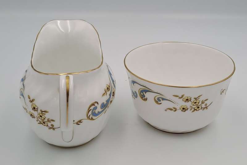 Vintage Royal Grafton MARLBOROUGH Pattern SMALL Sugar Bowl and Creamer -Fine Bone China