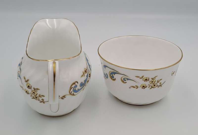 Vintage Royal Grafton MARLBOROUGH Pattern SMALL Sugar Bowl and Creamer -Fine Bone China