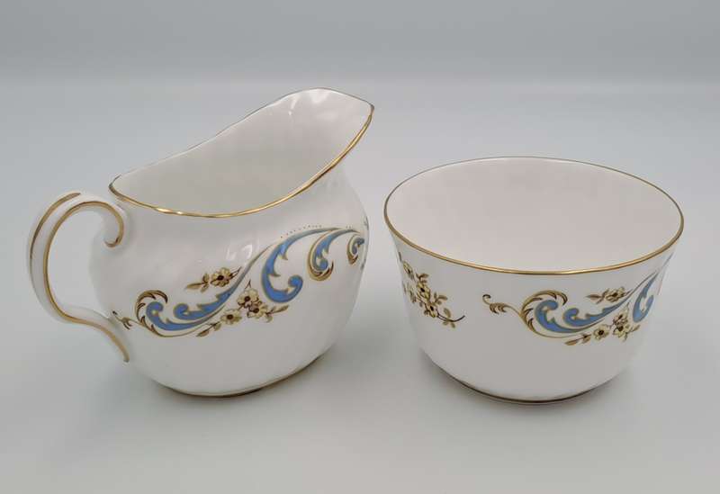 Vintage Royal Grafton MARLBOROUGH Pattern SMALL Sugar Bowl and Creamer -Fine Bone China
