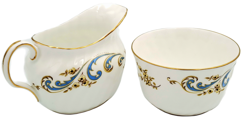 Vintage Royal Grafton MARLBOROUGH Pattern SMALL Sugar Bowl and Creamer -Fine Bone China