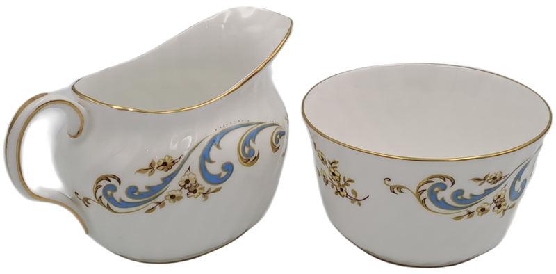 Vintage Royal Grafton MARLBOROUGH Pattern SMALL Sugar Bowl and Creamer -Fine Bone China