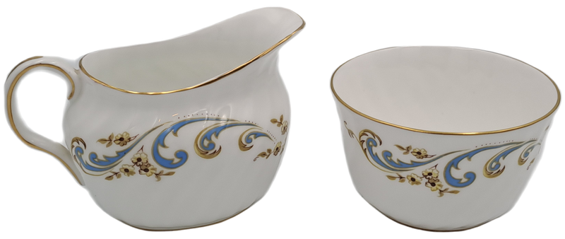 Vintage Royal Grafton MARLBOROUGH Pattern SMALL Sugar Bowl and Creamer -Fine Bone China