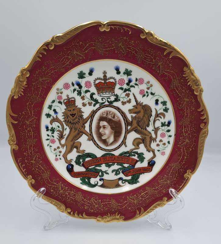 Vintage Coalport Queen Elizabeth II Coronation 2nd July 1953 Bone China Decorative Plate 22cm