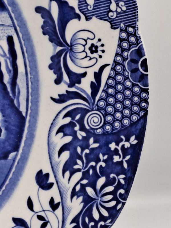 Vintage Spode Italian Spode Design Blue and White Plate C.1816 E -England 26,5cm