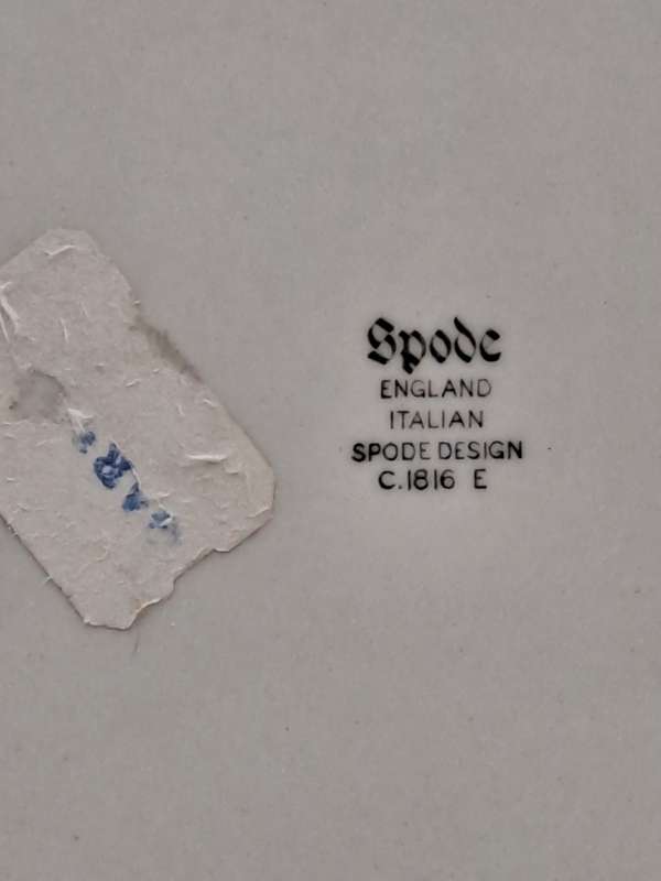 Vintage Spode Italian Spode Design Blue and White Plate C.1816 E -England 26,5cm