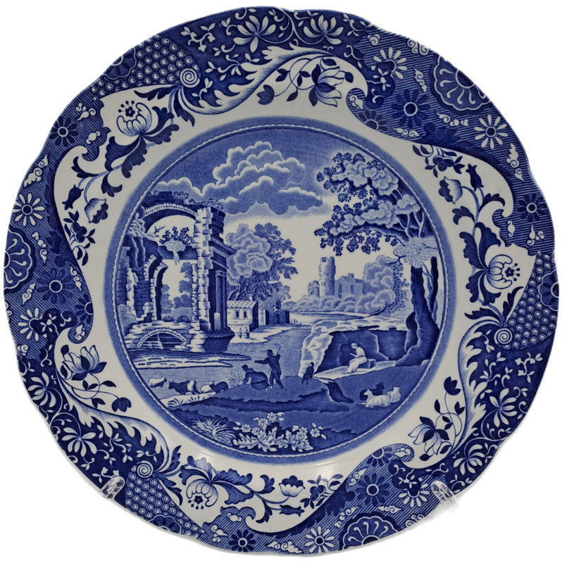 Vintage Spode Italian Spode Design Blue and White Plate C.1816 E -England 26,5cm